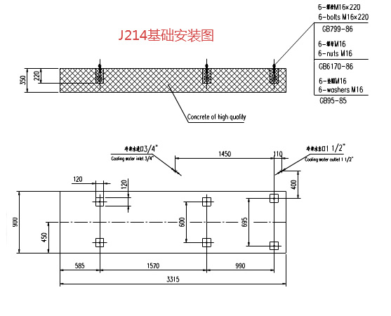 J214型(50噸)500千牛熱室壓鑄機安裝圖2