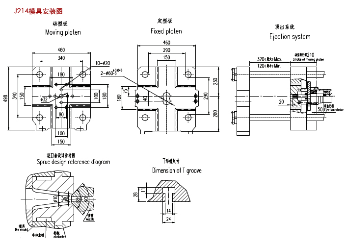 J214型(50噸)500千牛熱室壓鑄機安裝圖1