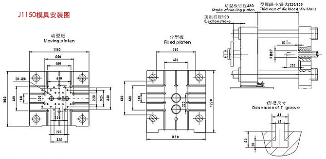 J1150型(500噸)5000千牛臥式冷室壓鑄機(jī)安裝圖1